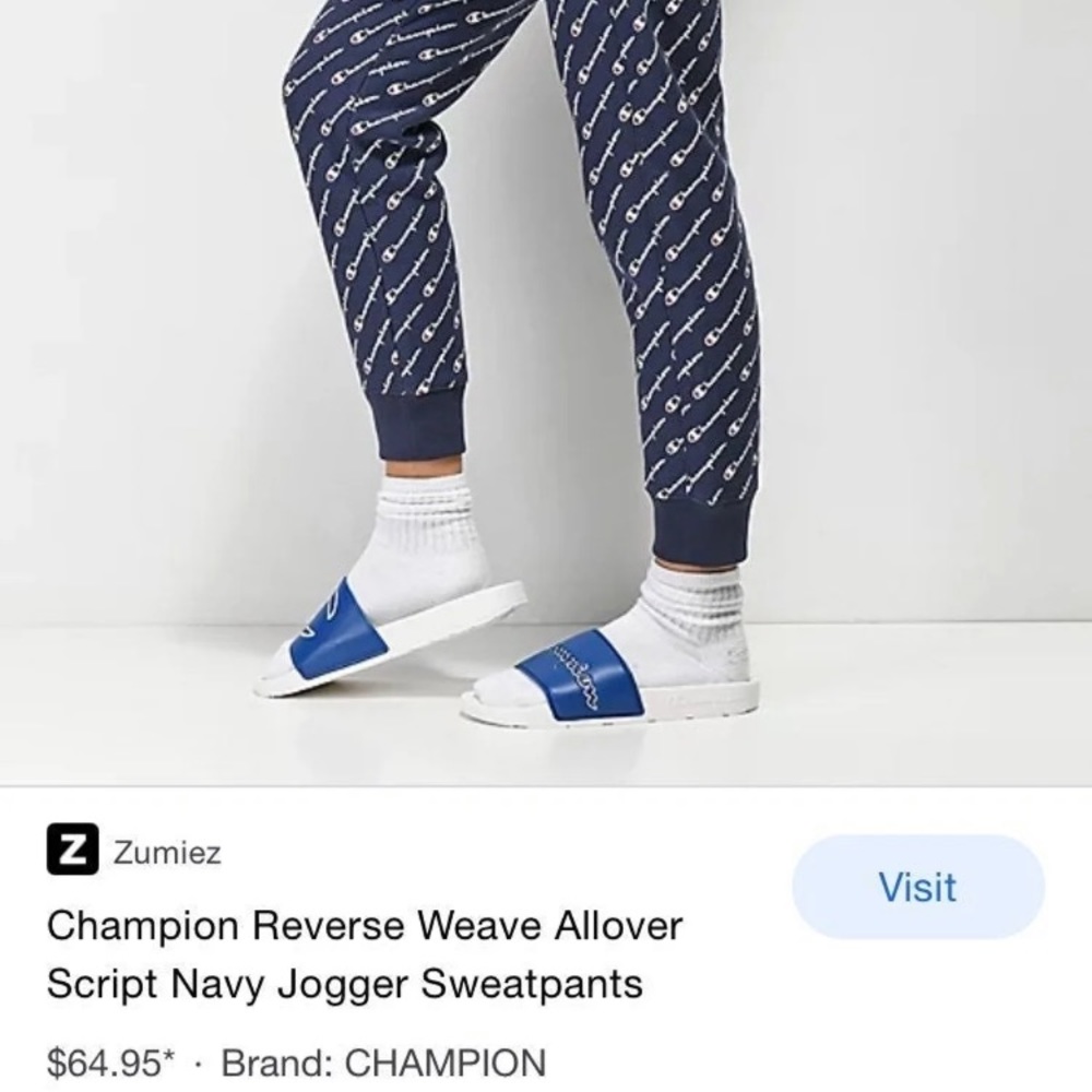 Champion Reverse Weave All Over Script Joggers - Picture 3 of 6